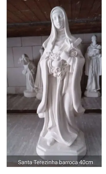 Santa Terezinha Imagem Santa Teresinha Barroca Escultura 40c