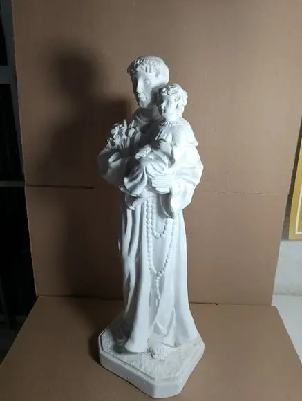 Santo Antônio Imagem Santo Antonio Barroco em Gesso Cru