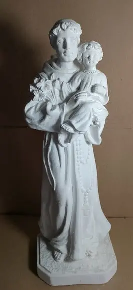 Santo Antônio Imagem Santo Antonio Barroco em Gesso Cru