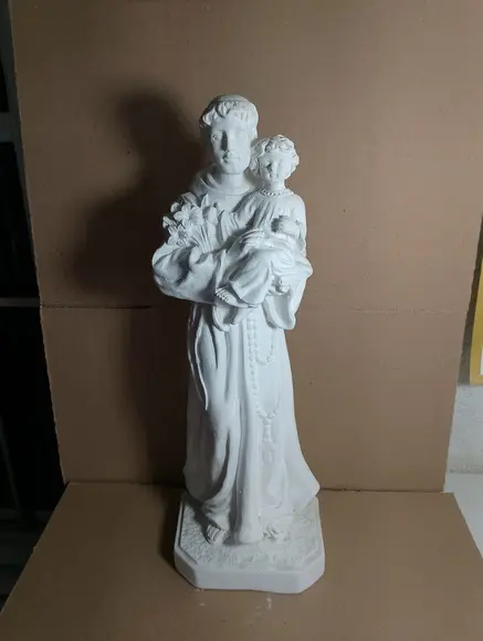 Santo Antônio Imagem Santo Antonio Barroco em Gesso Cru