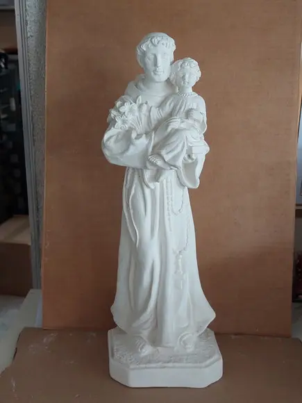 Santo Antônio Imagem Santo Antonio Barroco em Gesso Cru