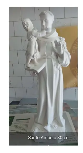 Santo Antonio Imagem Santo Antônio Escultura com 80cm