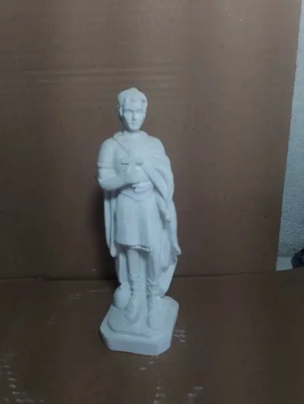 Santo Expedito Imagem do São Expedito Escultura Gesso Cru