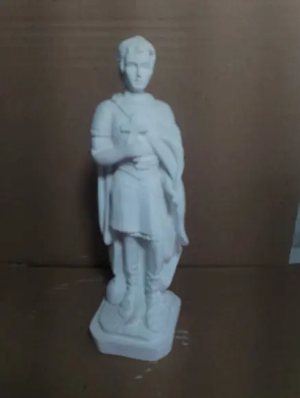 Santo Expedito Imagem do São Expedito Escultura Gesso Cru