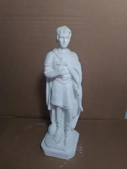 Santo Expedito Imagem do São Expedito Escultura Gesso Cru