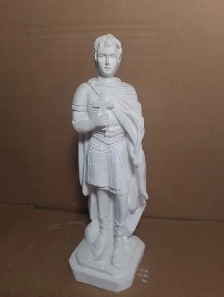 Santo Expedito Imagem do São Expedito Escultura Gesso Cru