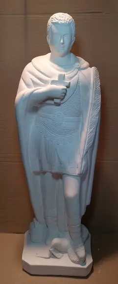 Santo Expedito Imagem Santo Expedito em Gesso Cru 60cm