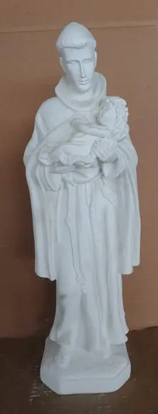 São Benedito Imagem Santo São Benedito em Gesso Cru