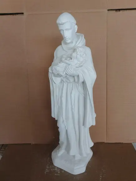 São Benedito Imagem Santo São Benedito em Gesso Cru