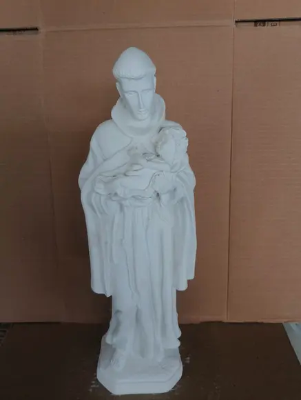 São Benedito Imagem Santo São Benedito em Gesso Cru