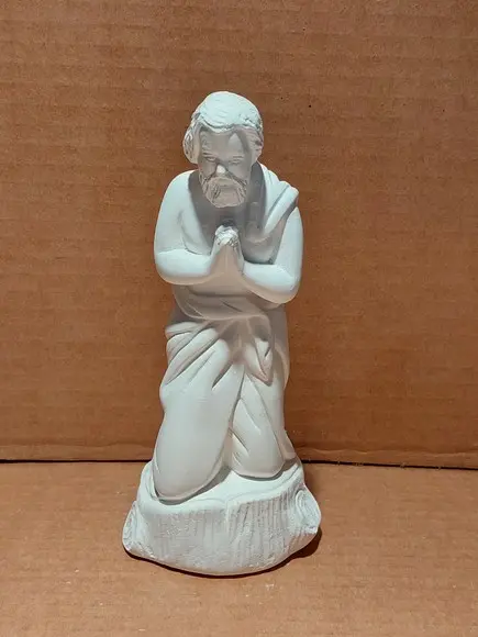 São Cipriano Imagem Santo São Cipriano em Gesso Cru