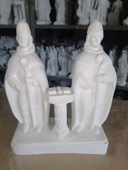 São Cosme e São Damião Imagem Cosme e Damião em Gesso Cru