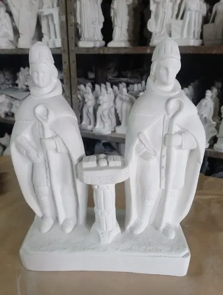 São Cosme e São Damião Imagem Cosme e Damião em Gesso Cru