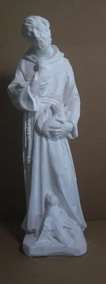 São Francisco Imagem Santo São Francisco Gesso Cru