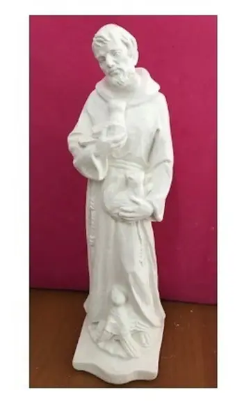 São Francisco Imagem Santo São Francisco Gesso Cru