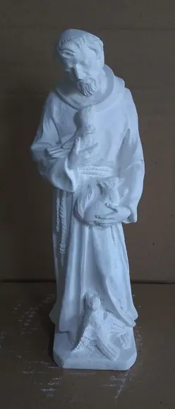 São Francisco Imagem Santo São Francisco Gesso Cru