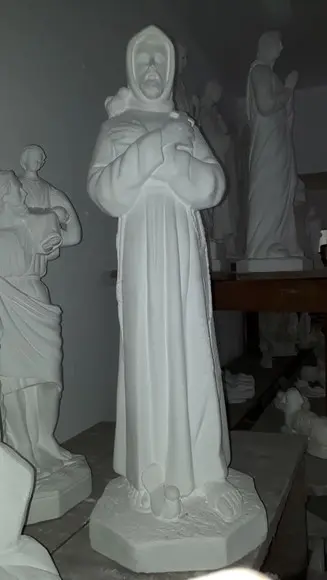 São Francisco Imagem São Francisco com 80cm de Altura Gesso