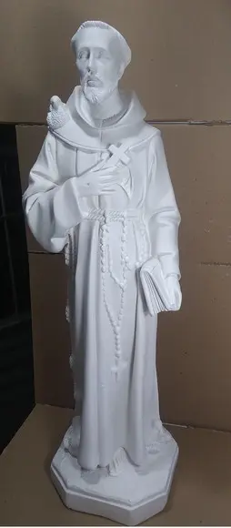 São Francisco Imagem São Francisco de Assis Grande com 60cm