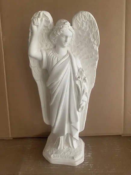 São Gabriel Imagem Arcanjo Gabriel em Gesso Cru Anjo
