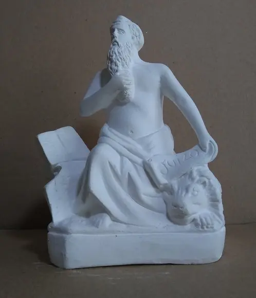 São Geronimo Imagem Xango Santo São Jerônimo Gesso Cru