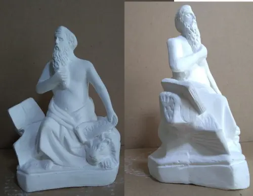 São Geronimo Imagem Xango Santo São Jerônimo Gesso Cru
