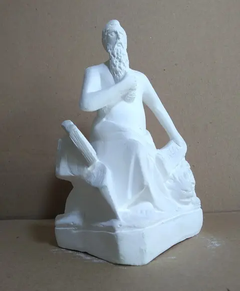 São Geronimo Imagem Xango Santo São Jerônimo Gesso Cru