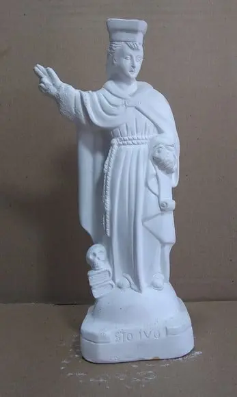 São Ivo Imagem Santo São Ivo em Gesso Cru