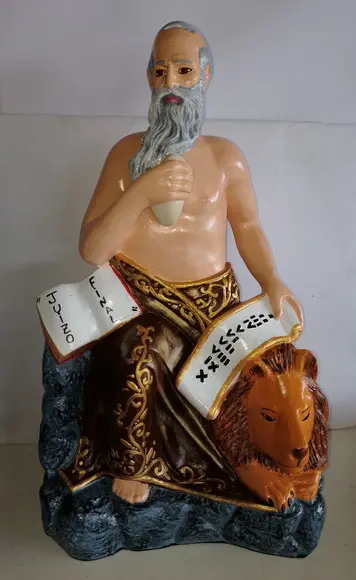 São Jerônimo Imagem São Gerônimo Xangô Santo Grande 55cm