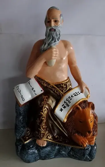 São Jerônimo Imagem São Gerônimo Xangô Santo Grande 55cm
