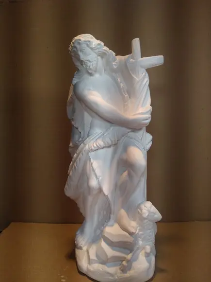 São João Batista com Cruz Imagem São João Batista Barroco