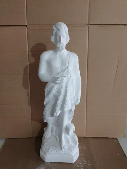 São João Batista Imagem Santo São João Batista Gesso Cru 40c