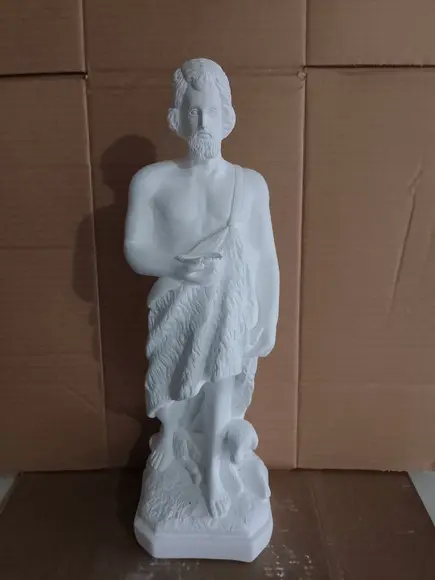 São João Batista Imagem Santo São João Batista Gesso Cru 40c