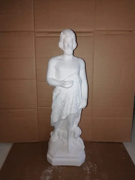 São João Batista Imagem Santo São João Batista Gesso Cru 40c