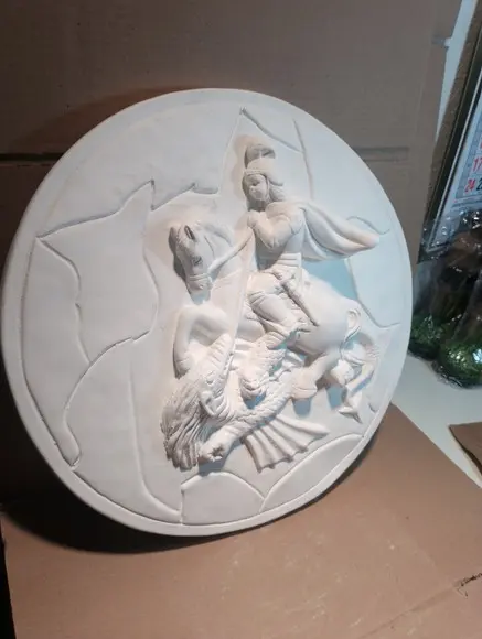 São Jorge Imagem Mandala Placa de Parede São Jorge Guerreiro