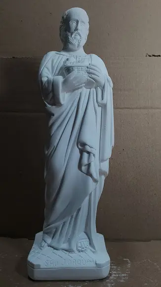 São Joaquim Imagem São Joaquim Escultura em Gesso Cru 32cm