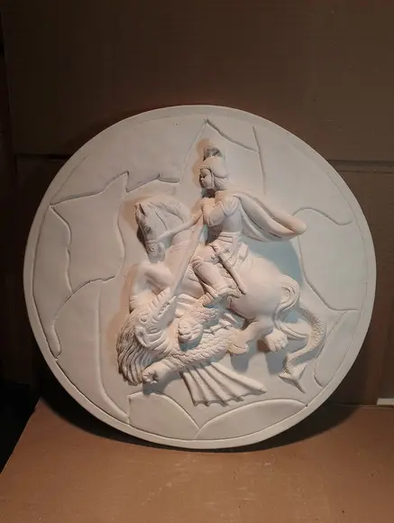 São Jorge Imagem Mandala Placa de Parede São Jorge Guerreiro