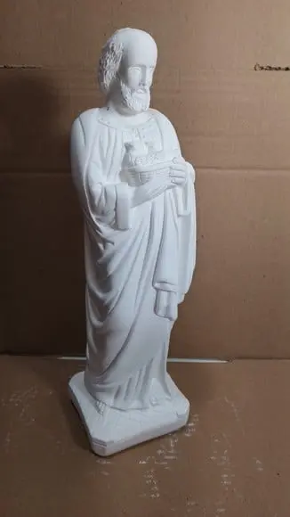 São Joaquim Imagem São Joaquim Escultura em Gesso Cru 32cm