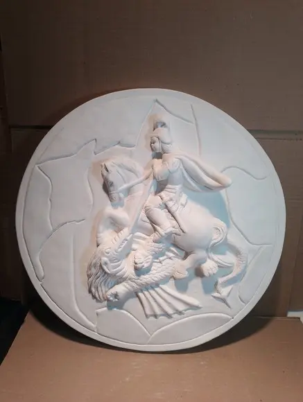 São Jorge Imagem Mandala Placa de Parede São Jorge Guerreiro