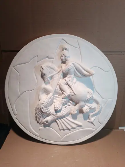 São Jorge Imagem Mandala Placa de Parede São Jorge Guerreiro
