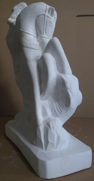 São Jorge Imagem Santo São Jorge Guerreiro em Gesso Cru