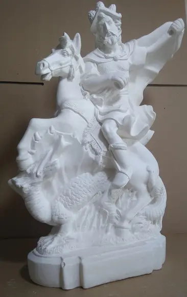São Jorge Imagem São Jorge Barroco Escultura com 36cm Altura