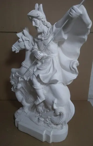 São Jorge Imagem São Jorge Barroco Escultura com 36cm Altura