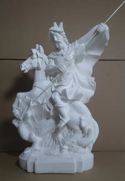 São Jorge Imagem São Jorge Barroco Escultura com 36cm Altura