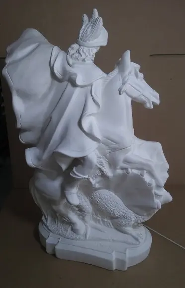 São Jorge Imagem São Jorge Barroco Escultura com 36cm Altura