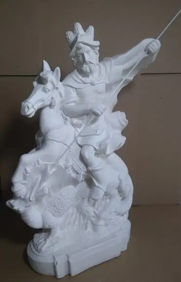 São Jorge Imagem São Jorge Barroco Escultura com 36cm Altura