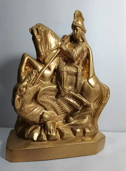 São Jorge Imagem São Jorge Guerreiro Escultura Ogum Santo