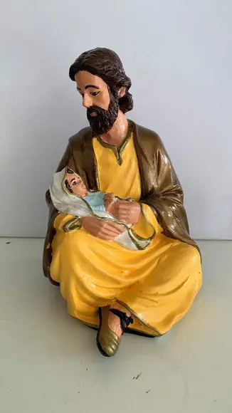 São José com Menino Jesus no Colo Imagem Santo José Sentado