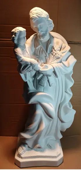 São Jose Imagem São José Barroco Escultura Gesso Cru 60cm