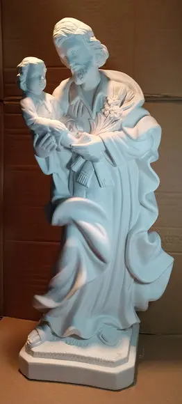 São Jose Imagem São José Barroco Escultura Gesso Cru 60cm