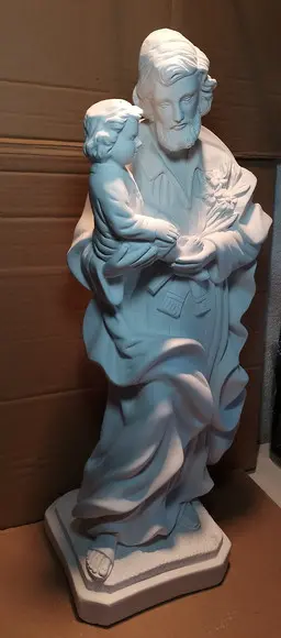 São Jose Imagem São José Barroco Escultura Gesso Cru 60cm